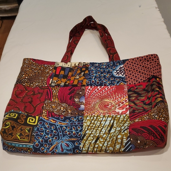 Colorful Patchwork Tote Bag - Picture 3 of 3